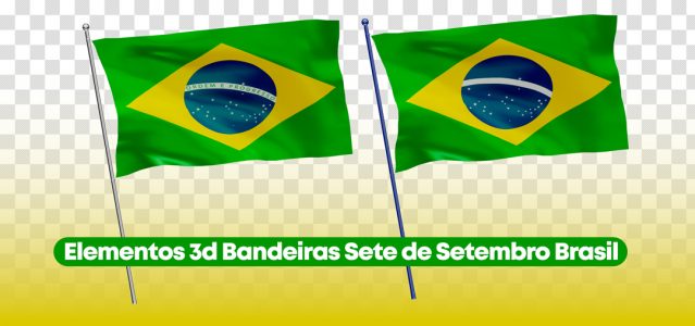 Bandeira do Brasil em fundo verde e amarelo, 7 de setembro [download] -  Designi