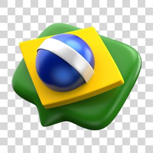 Elemento 3D 7 de Setembro Bola com Bandeira do Brasil PNG Transparente  [download] - Designi