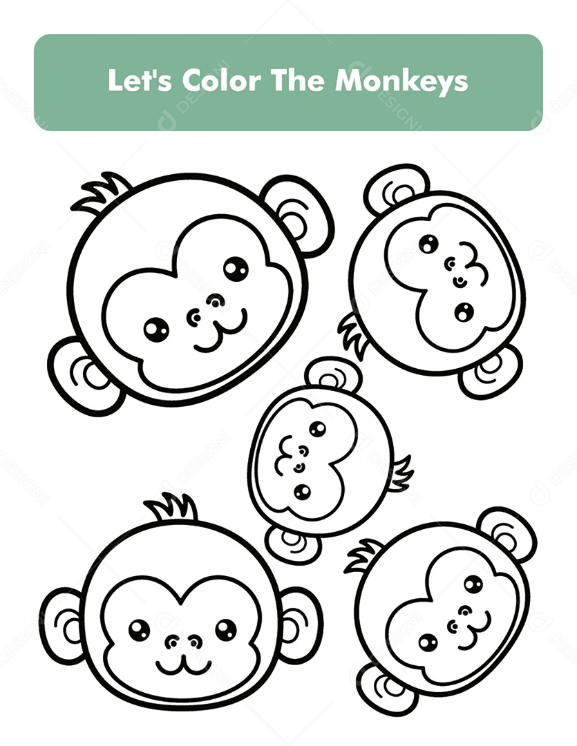 macaco-para-colorir