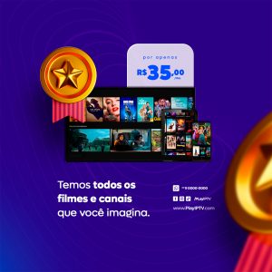 Dê O Play IPTV Teste Grátis Hoje Mesmo Social Media PSD Editável [download]  - Designi