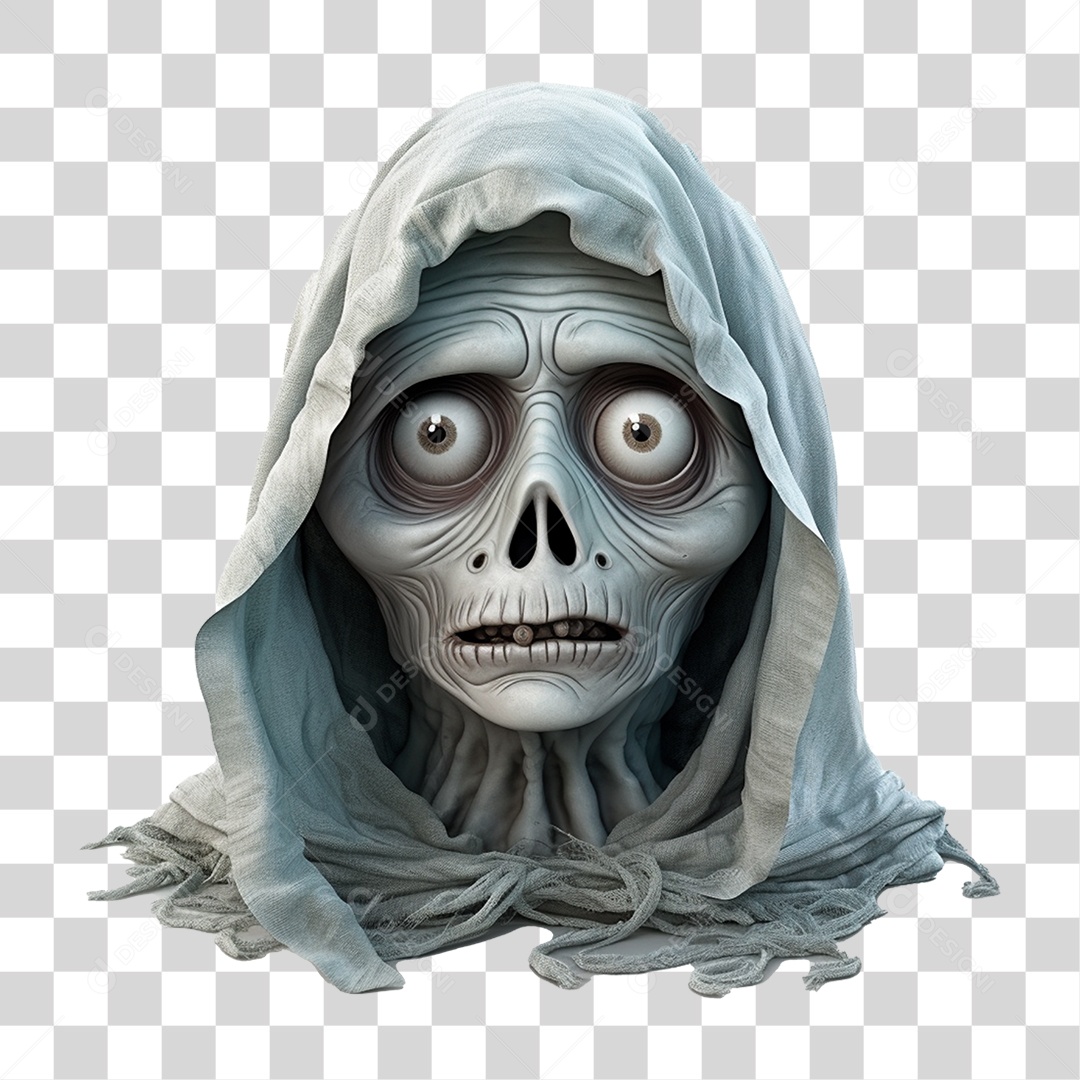 Imagem de Caveira Assustadora de Halloween Elemento 3D para Composição PNG  Transparente [download] - Designi