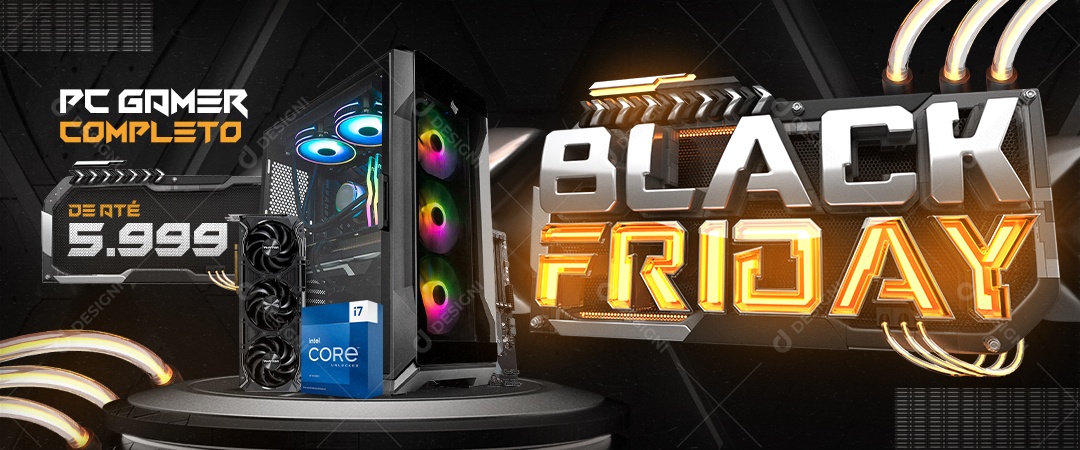 Banner PC Gamer com o Melhor Preço Black Week Loja de Eletrônicos