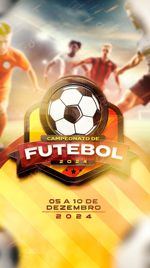 Social Media Story Brasão Campeonato De Futebol 2024 PSD Editável  [download] - Designi