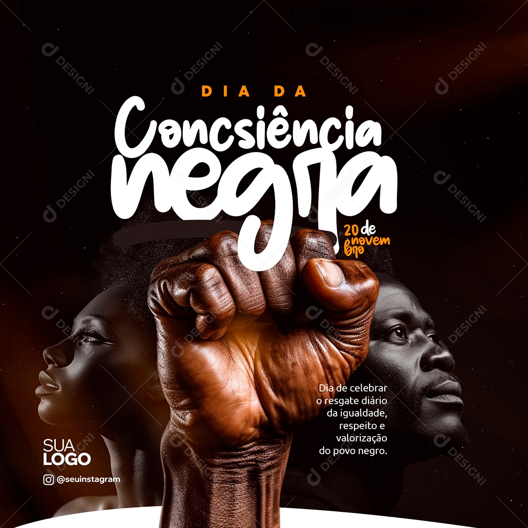 Social Media Dia Da Consciência Negra PSD Editável