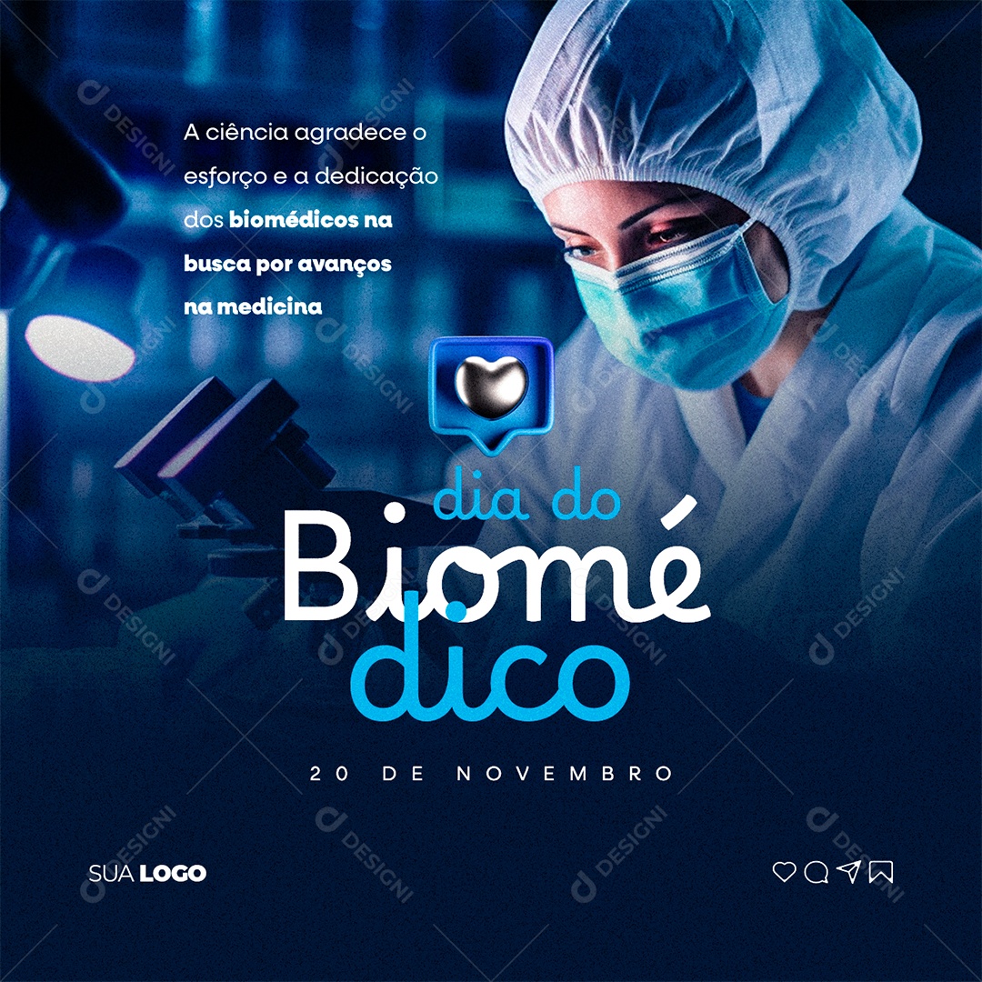 Social Media Dia Do Biomédico Avanços Na Medicina PSD Editável