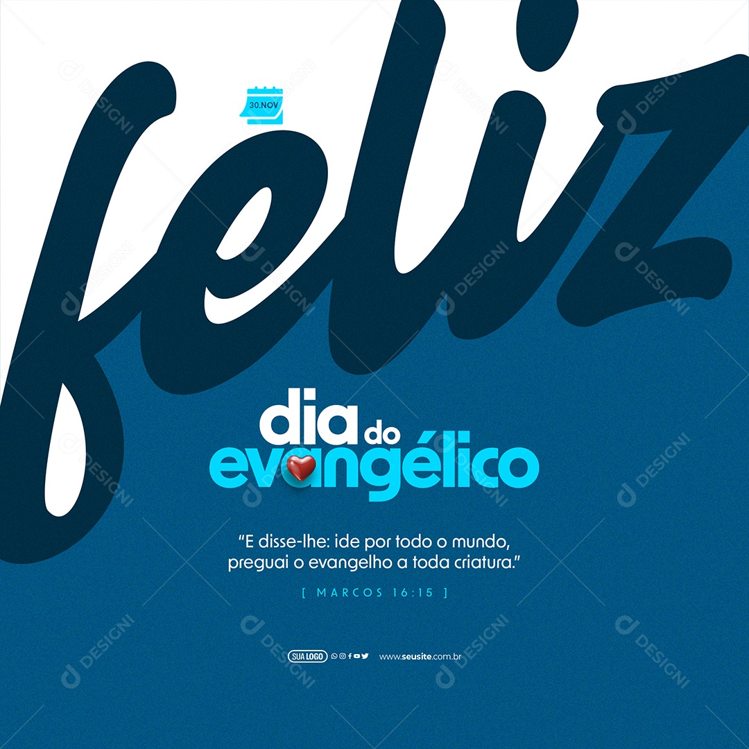 Feliz Dia do Evangélico 30 de Novembro Social Media PSD Editável [download]  - Designi
