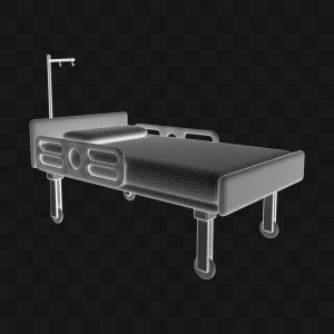 Cama de Hospital Cartoon - Modelo 3D