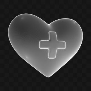 Coração e Cruz - Modelo 3D